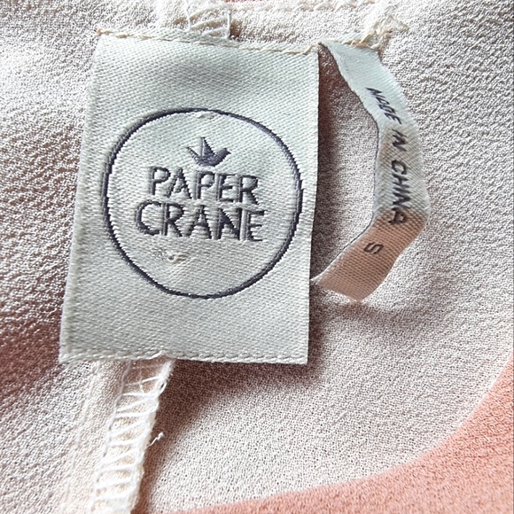 🌟3/$40 Sale! Paper Crane Nude Spaghetti Strap Sleeveless Layered Ruffled Blouse - Picture 6 of 7